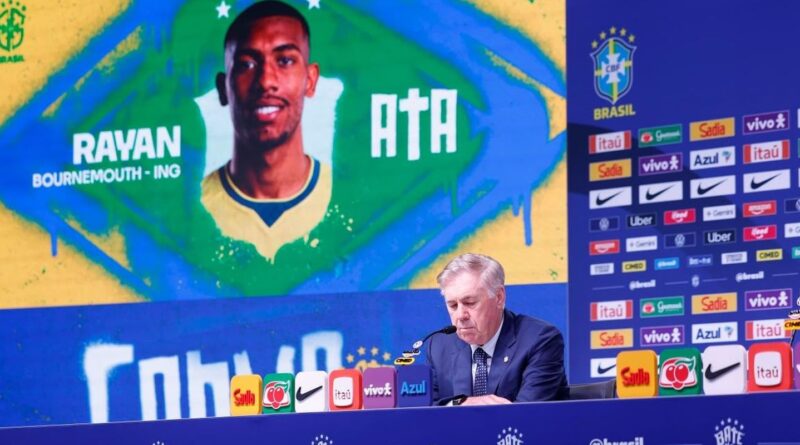 Ancelotti anuncia 26 convocados para amistosos da seleção brasileira